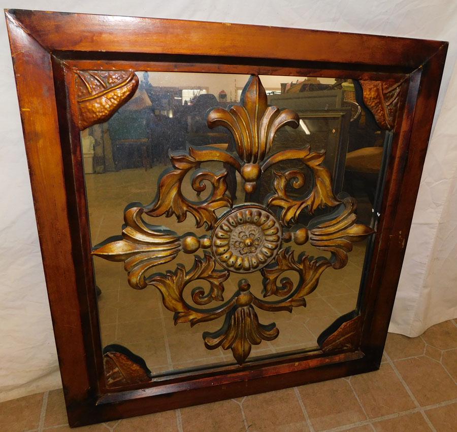 Framed Painted Metal Wall Hanging (1 of 3)