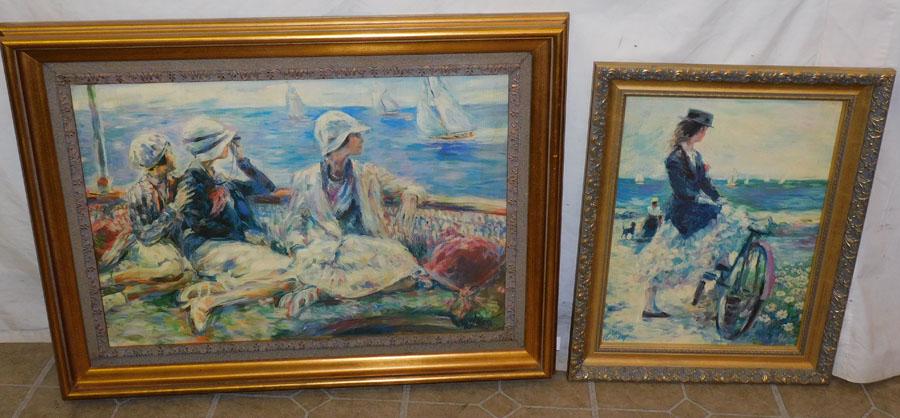 Two Gilt Framed Lady Prints (1 of 4)