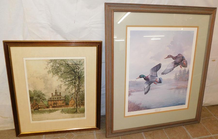 Framed Governors Palace Print,Signed & Numbered Duck (1 of 11)