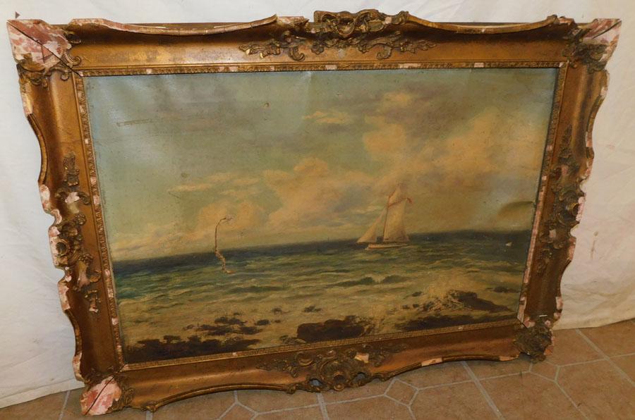 Antique OOC Sail Boat: Antique OOC Sail Boat. 25 3/4" X 36"