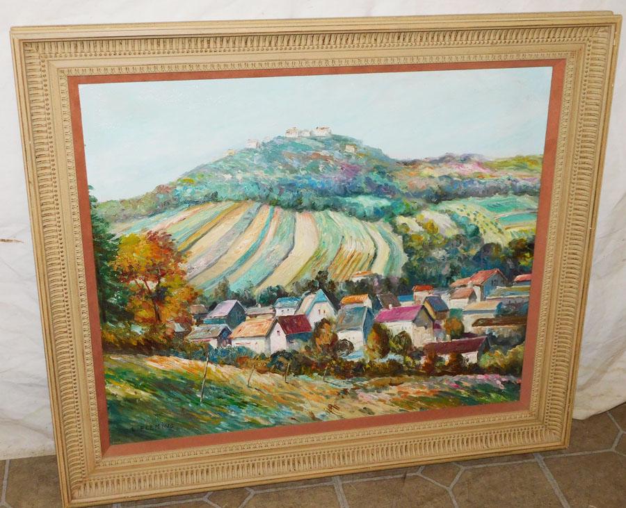 Framed OOC Village Scene - Signed (1 of 4)