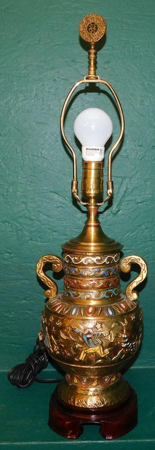 Champleve Urn Made Into Lamp (1 of 4)