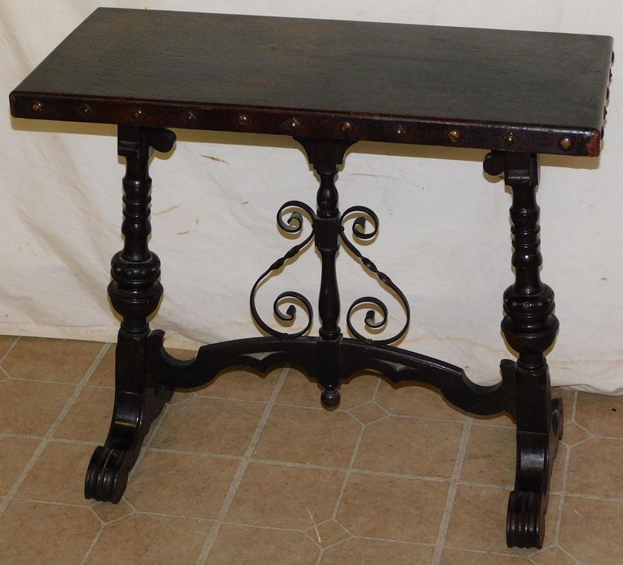 LT & Wrought Iron Accent Baroque Style Table (1 of 6)