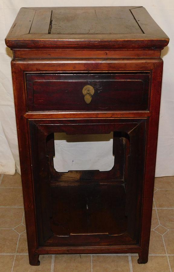 19th C Paint Decorated 1 Drawer Oriental Stand (1 of 9)