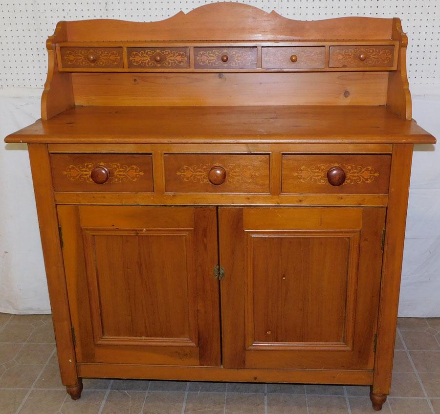 Antique Pine Sideboard with Backsplash (1 of 7)