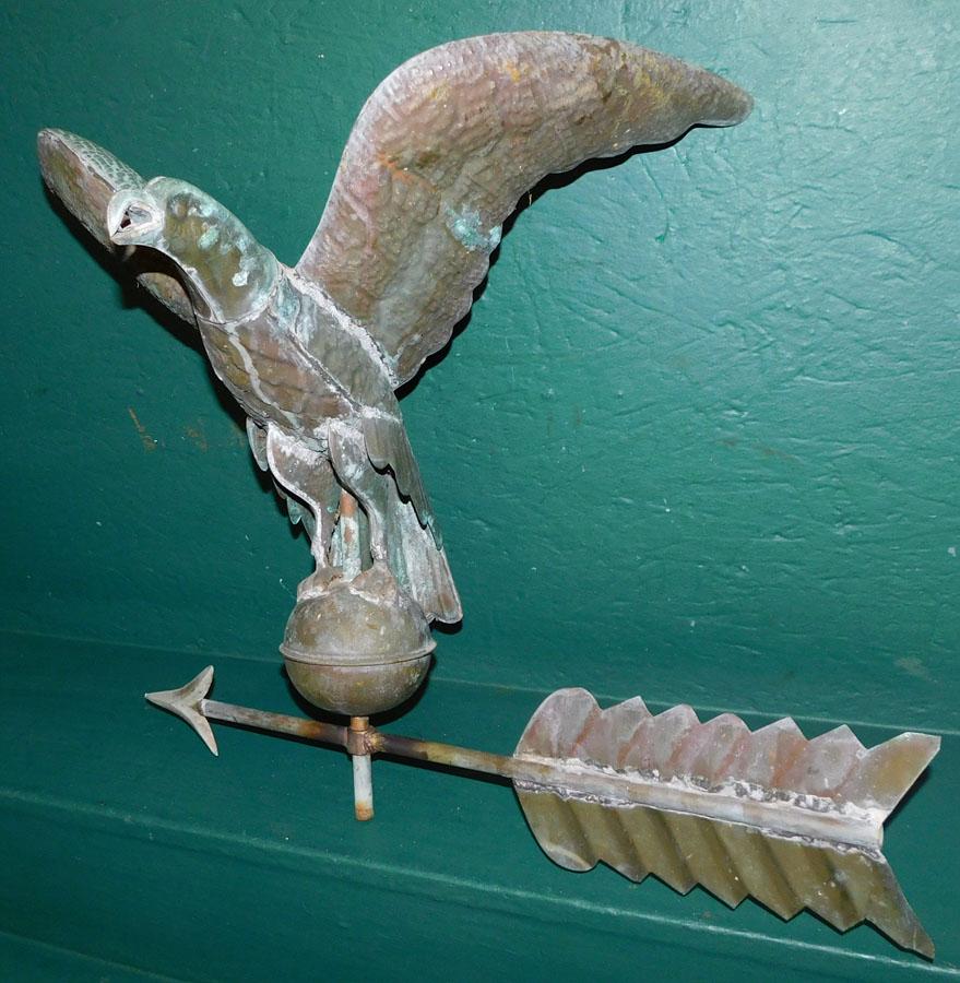 Antique Copper Eagle Weathervane (1 of 3)
