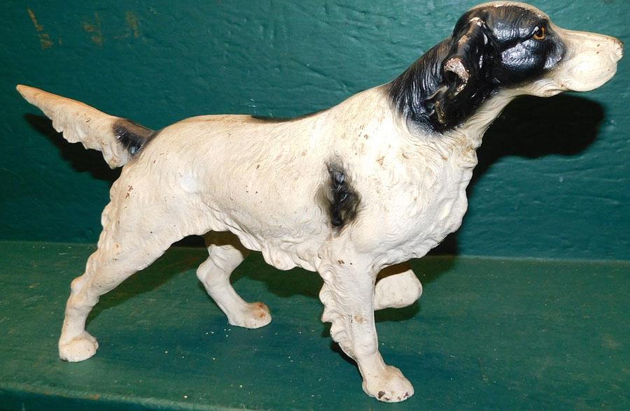 Painted Cast Iron Pointer Door Stop (1 of 2)