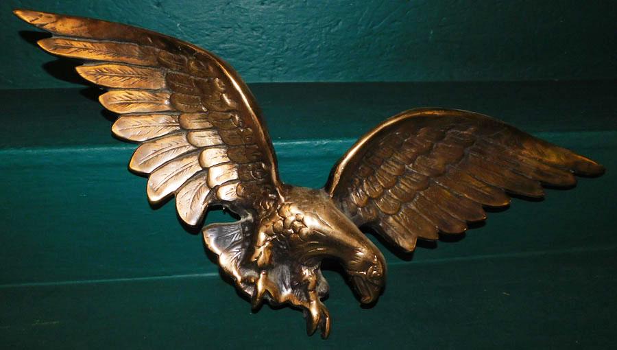Polished Cast Bronze Eagle Wall Hanging (1 of 2)