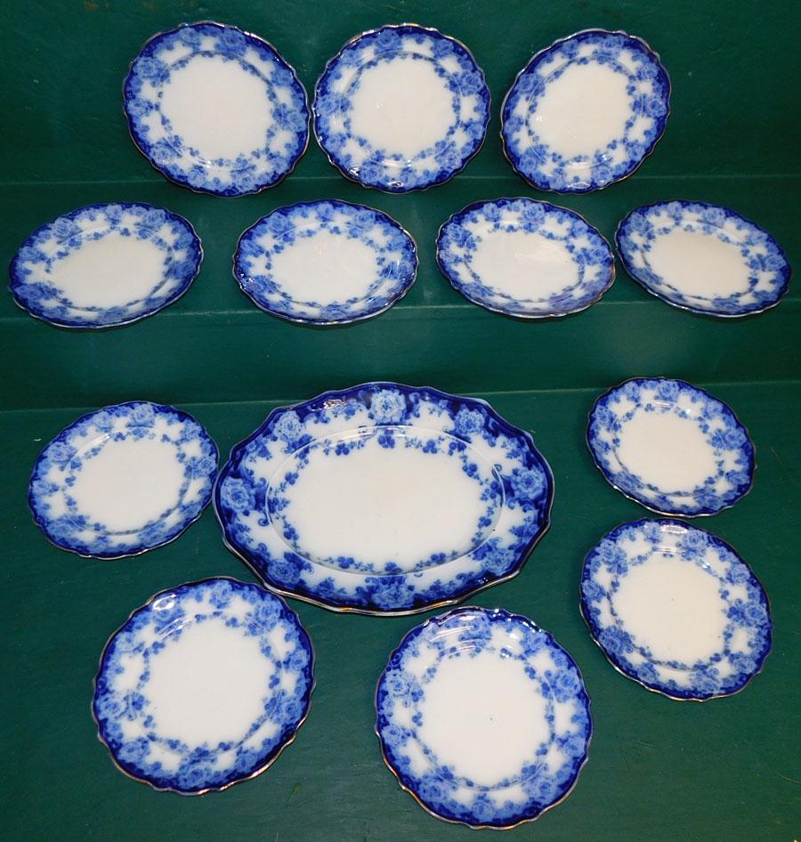 24 Pc Flow Blue Porcelain By Myott & Sons (1 of 6)
