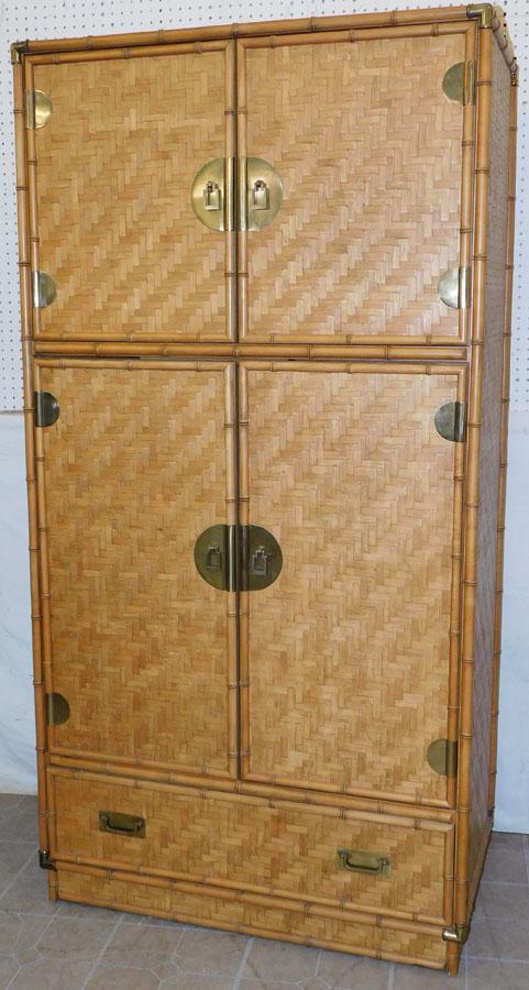 Faux Bamboo & Rattan Gentleman's Wardrobe (1 of 9)