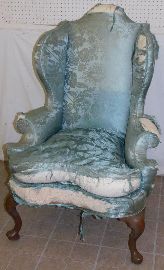 Signed C/W Kittinger Mahogany Queen Anne Wing Chair (1 of 7)