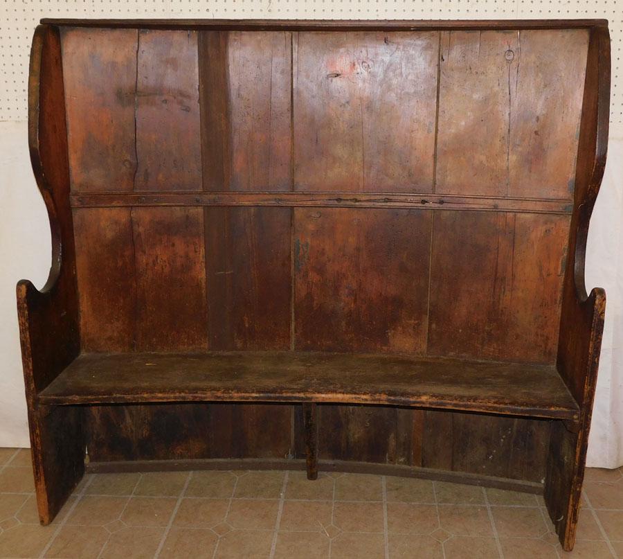 18th C Pine High Back Settle (1 of 8)