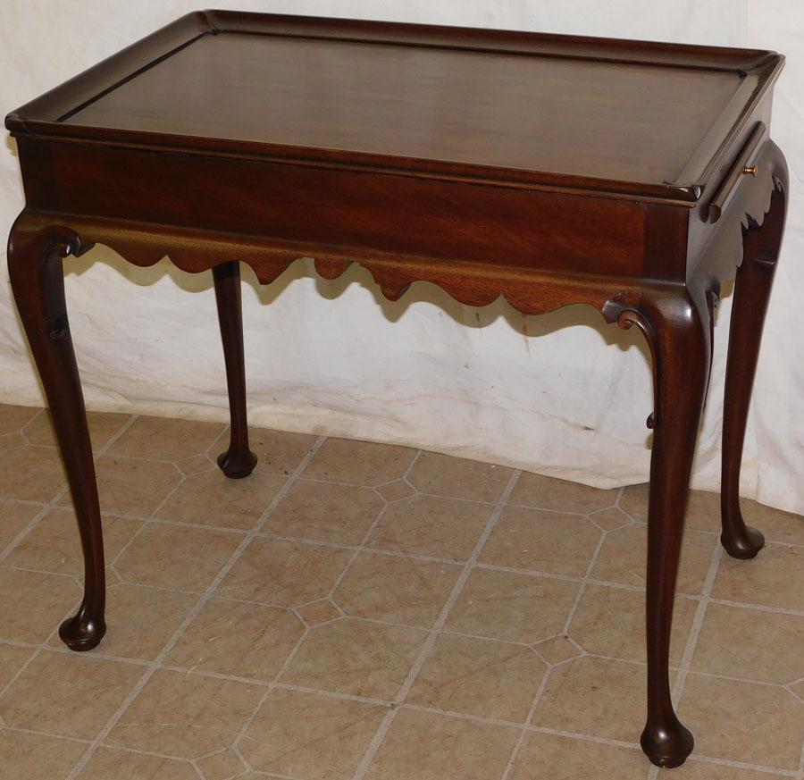 Henkel Harris Mahogany Queen Anne Tea Table (1 of 6)