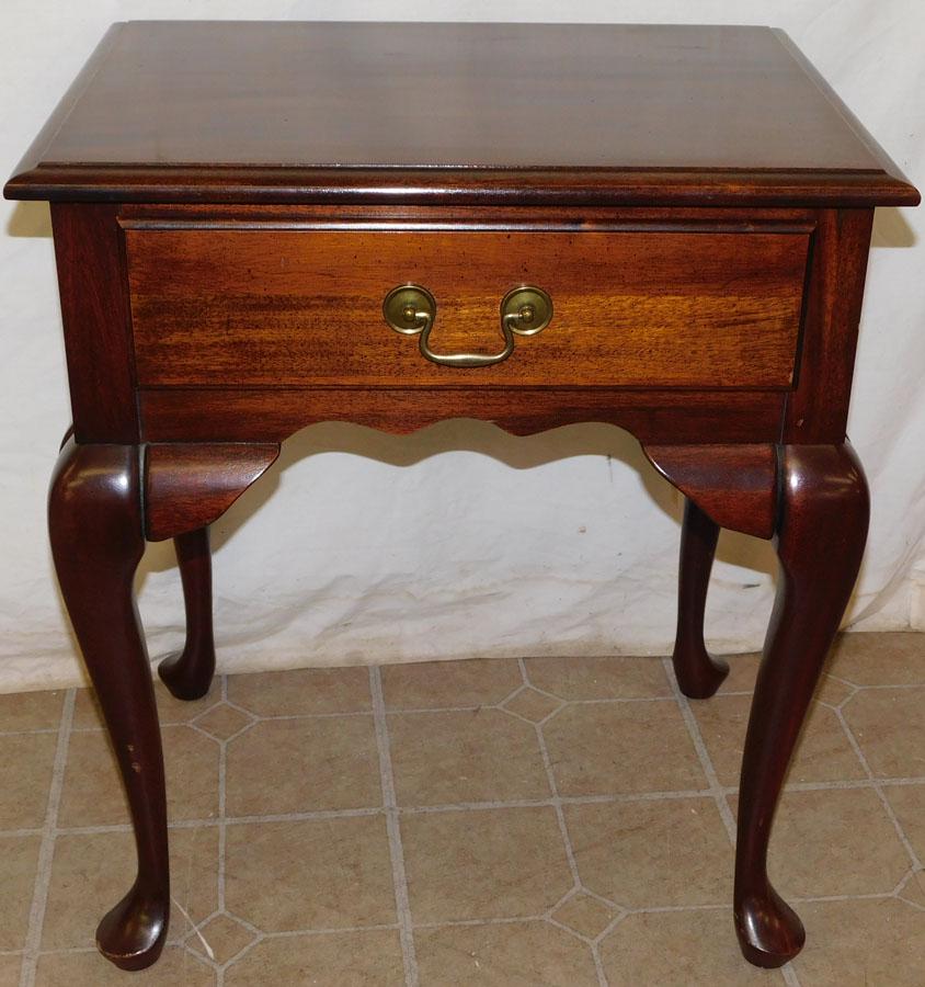 Mahogany Queen Anne One Drawer Stand (1 of 5)