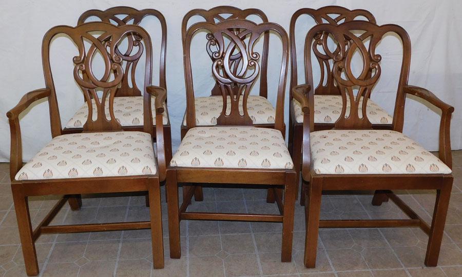 Set 6 Mahogany Dining Chairs By Herald Furniture Co. (1 of 8)