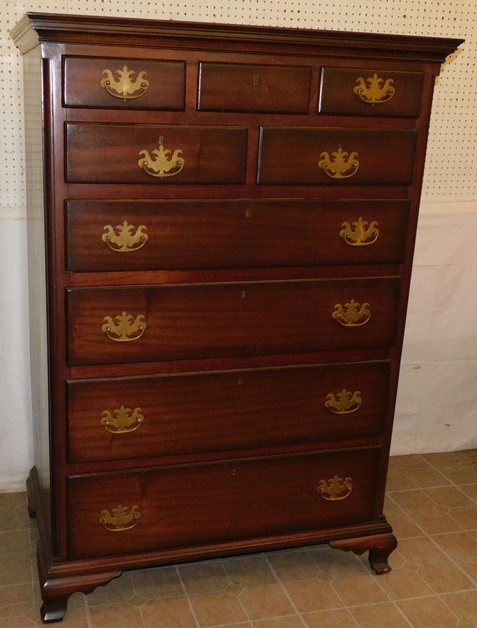 19th C Cherry 3/2/4 Tall Chest (1 of 5)