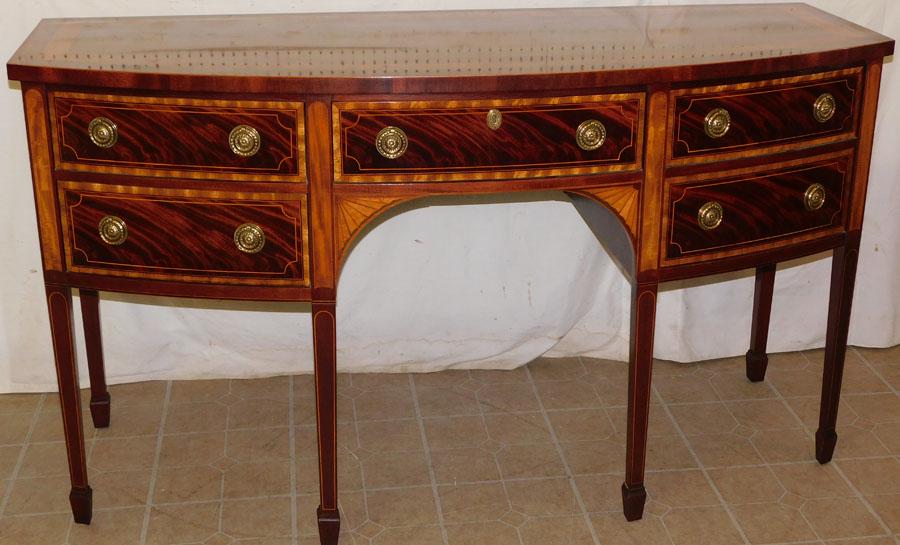 Mahogany HW Banded & Fan Inlaid Baker Sideboard (1 of 9)