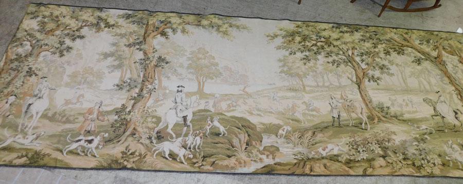 Large Woven Flemish Fox Hunt Tapestry (1 of 5)