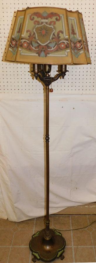 Metal 3 Light Floor Lamp W/ Painted Shade (1 of 8)