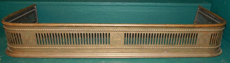 Antique Open Work Brass Fire Fender (1 of 4)