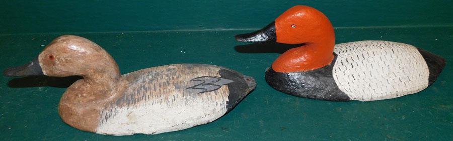 Two Cast Iron Paint Decorated Duck Decoys (1 of 3)