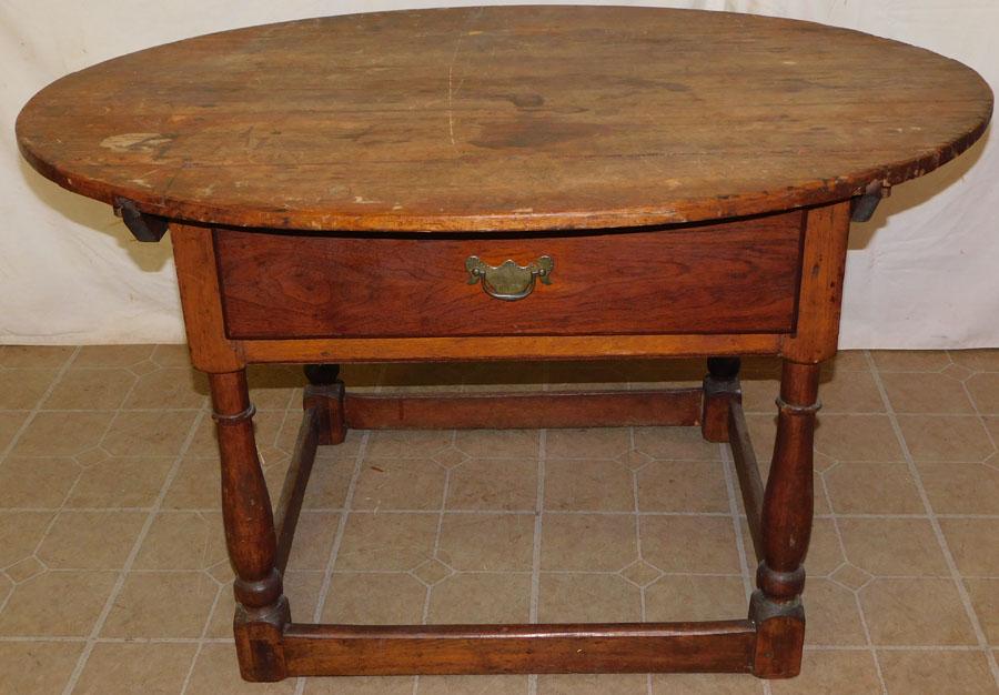 18th C Cherry One Drawer Tavern Table (1 of 7)