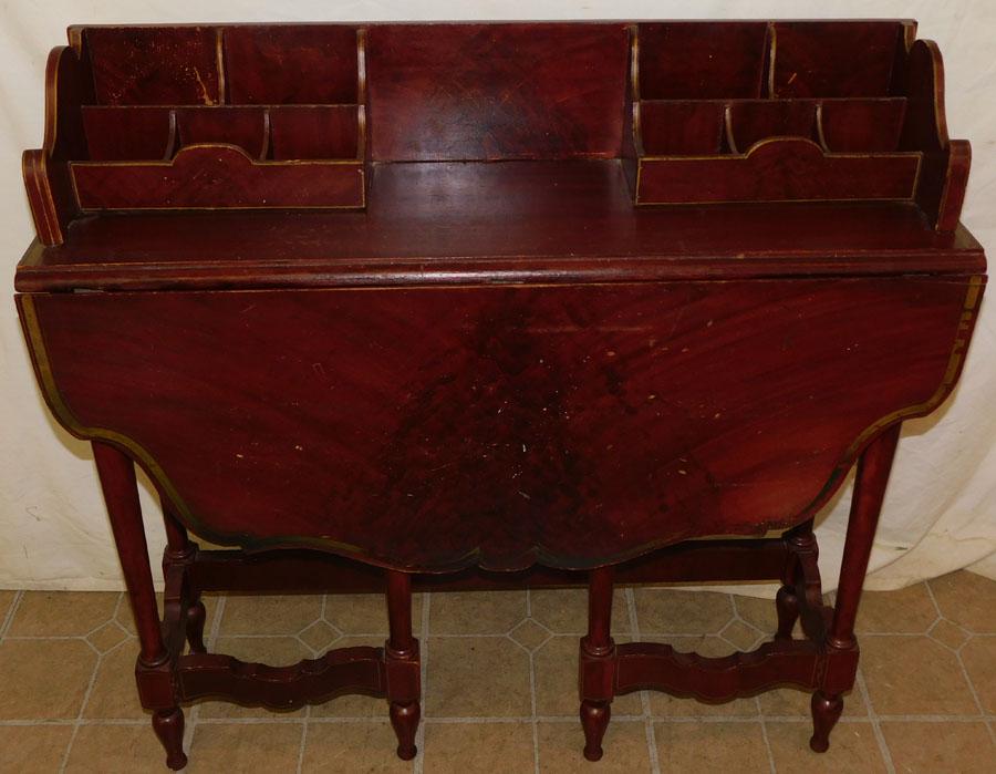 Antique Grain Painted Drop Leaf Writing Table (1 of 6)