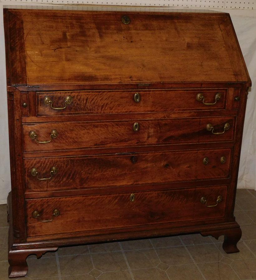 18th C American Walnut Inlaid Desk (1 of 9)