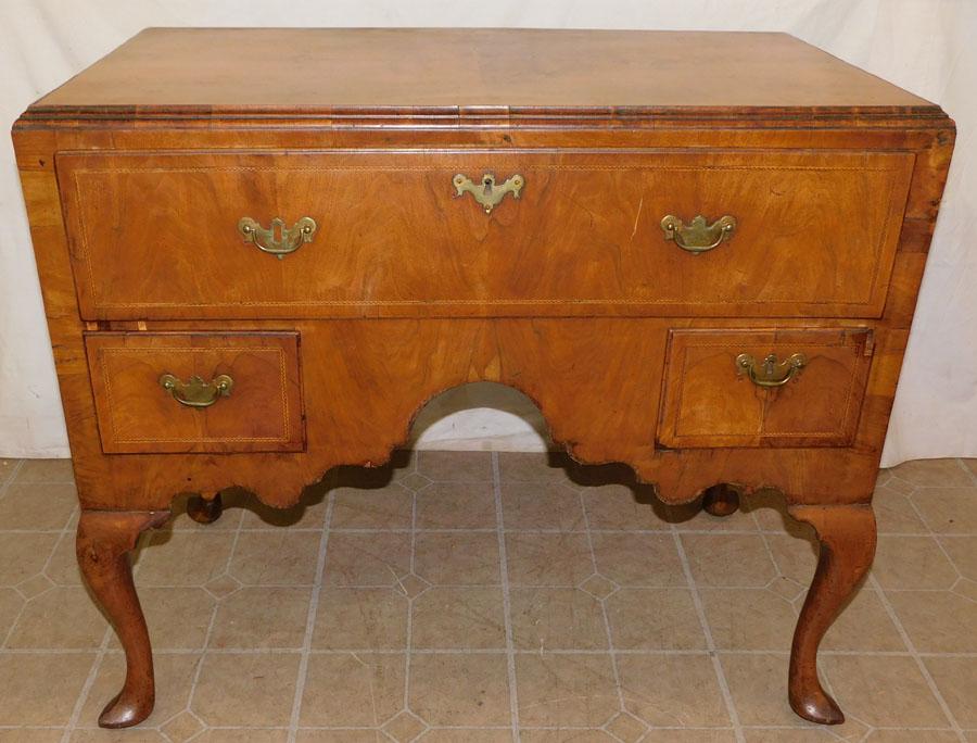 19th C Burl Walnut Queen Ann Low Boy (1 of 6)