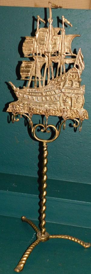 Brass Ship Fire Tool Holder (1 of 5)