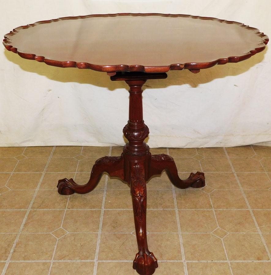 Mahogany Bird Cage Dish Top Tea Table (1 of 6)