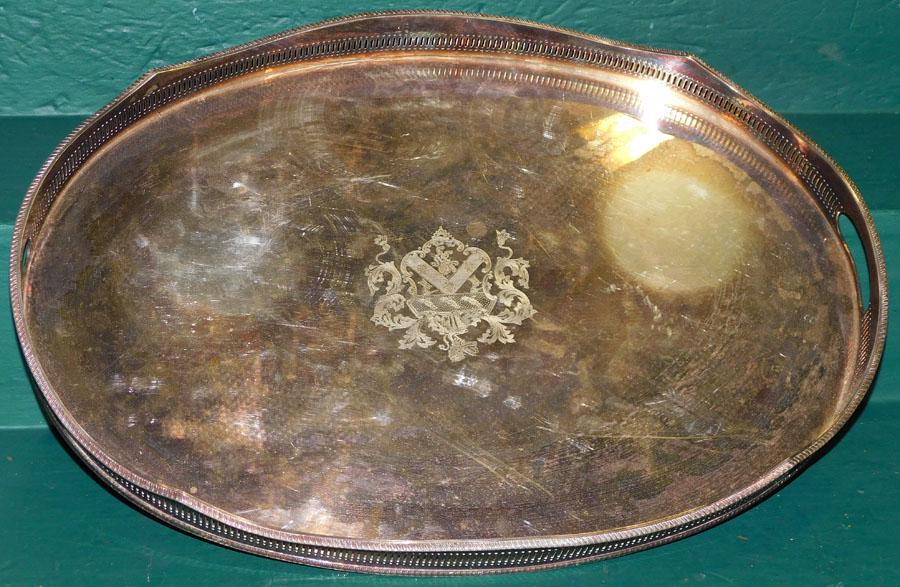 Silver Plate Gallery Tray (1 of 4)