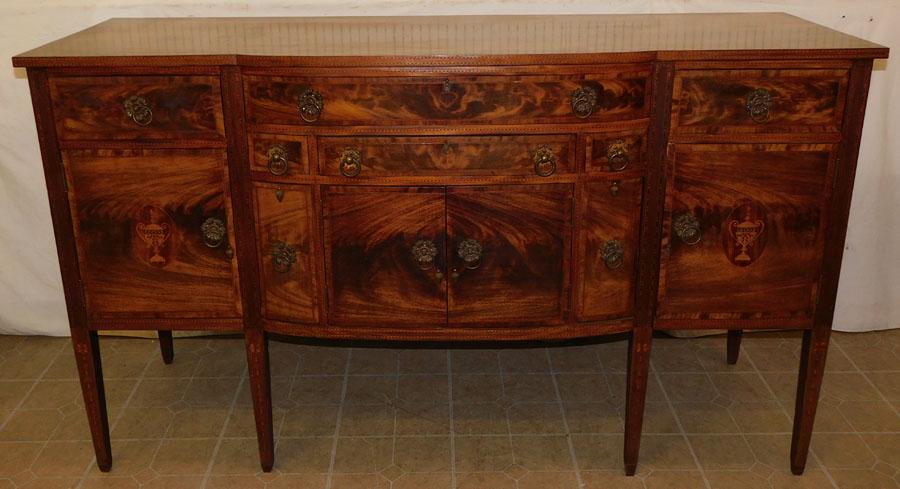 Mahogany Inlay Side Board W/ Cellarette Drawer: Mahogany Inlay Side Board W/ Cellarette Drawer. 70 1/4" W 24 1/2" D 41" H