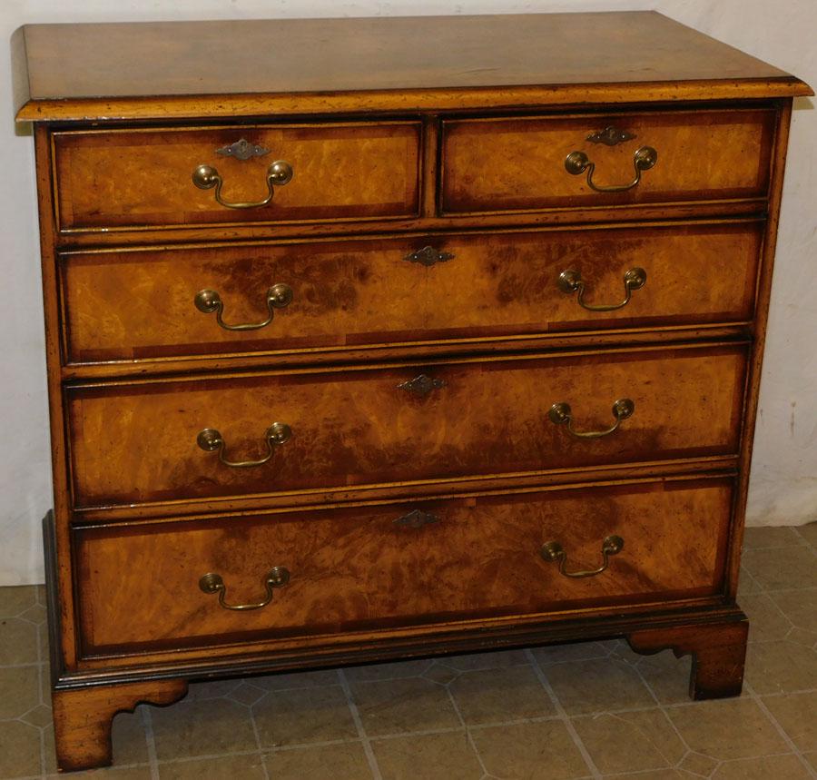 English Chipp Burl Yew Wood & Elm Wood Chest (1 of 8)