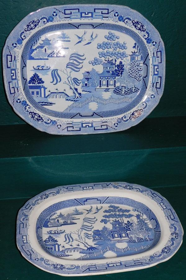 Two Blue Willow Platters (1 of 4)