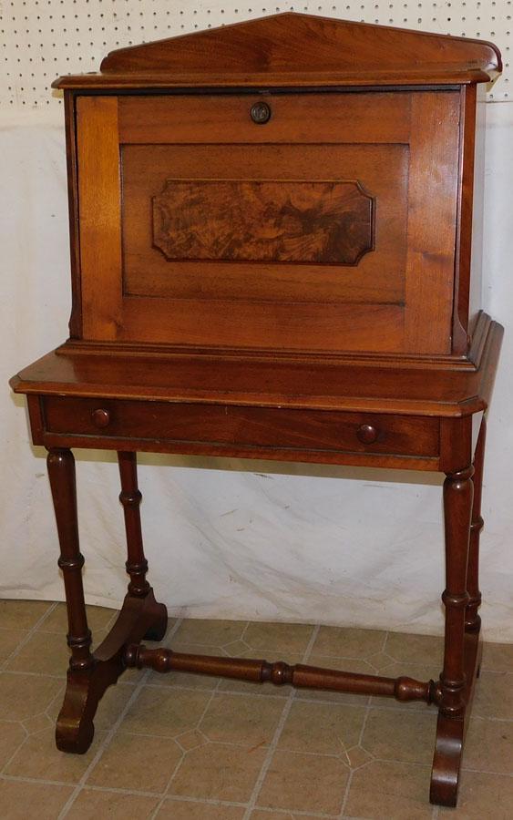 Victorian Walnut Drop Front Desk (1 of 5)