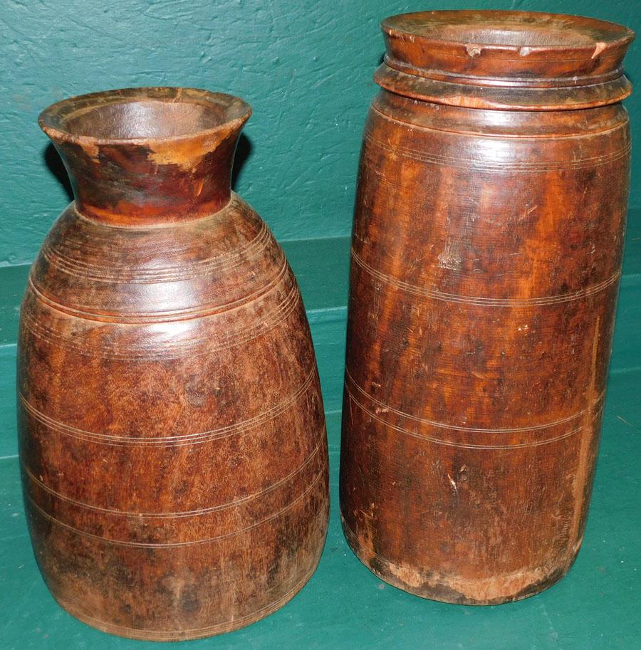 Two Antique Wooden Buckets (1 of 4)
