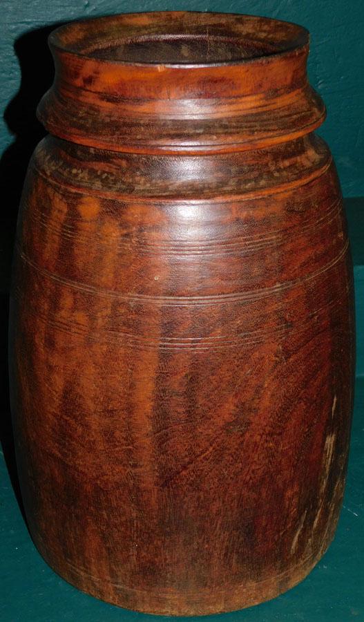 Antique Wooden Bucket: Antique Wooden Bucket. 18 1/4" H