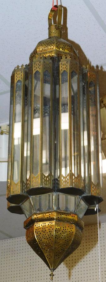 Brass & Glass Moorish Style Lantern (1 of 1)