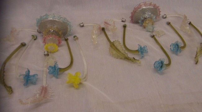 2 wall mount epergnes: 2 wall mount epergnes found in the Davis home in Rocky Mount.