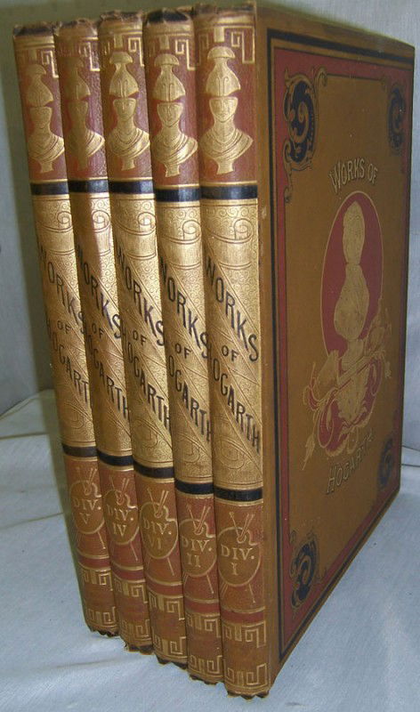 Set of 5 William Hogarth steel engravings books.: Set of 5 William Hogarth steel engravings books.