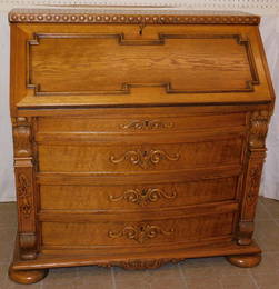 Oak Carved Desk