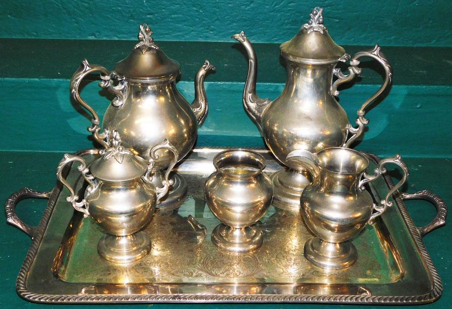6 Pc Silver Plate Tea Set (1 of 4)