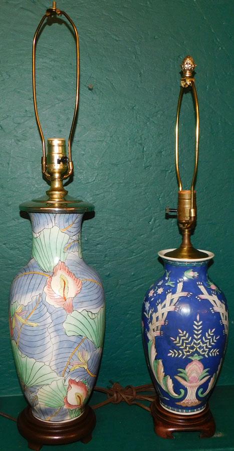 Two Oriental Porcelain Lamps (1 of 4)