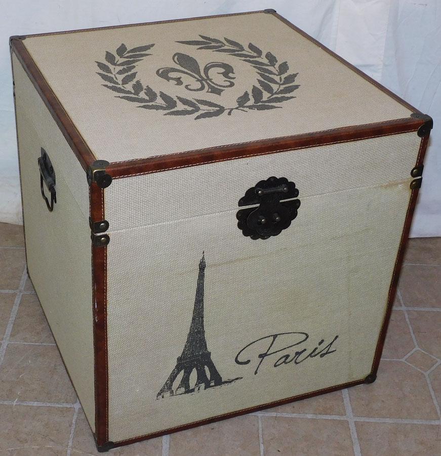 Decorative French Style Trunk: Decorative French Style Trunk. 20" W 20" D 20 1/4" H