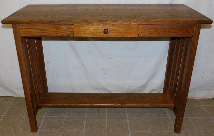 Mission Oak Style Table W/ Drawer (1 of 4)