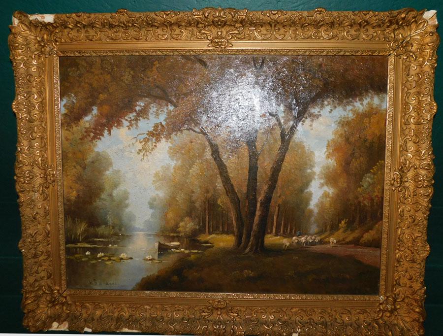 OOB Lake Scene Signed (1 of 5)