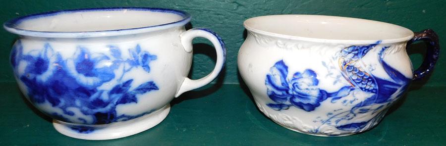 Two Flow Blue Chamber Pots (1 of 5)