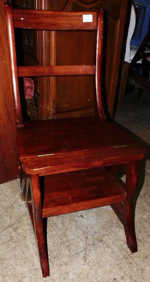 Mahogany Library Step Chair (1 of 3)