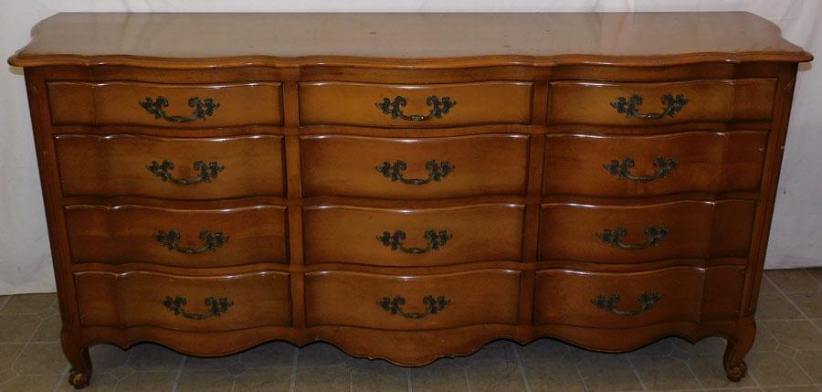 French Provincial Cherry 12 Dr Dresser By Continental (1 of 5)